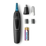 Philips Norelco Nose trimmer 3000, NT3000/49, with 6 pieces for nose, ears and eyebrows