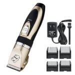 CLAS Pet Grooming Clipper Kits, Low noise Dogs and Cats Rechargeable Cordless Electric Hair Trimming Clippers Set with Comb Guides for Dogs Cats and House Animals