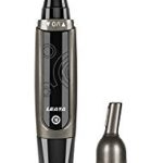 SUPRENT Nose & Ear Hair Trimmer, Wet/Dry Nose Hair Clipper for Business men with Vacuum Cleaning System, LED Light, Waterproof Stainless Steel Rotation Blade, Battery-operated (Black)