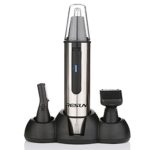 HLYOON 3 in 1 Nose Ear & Hair Trimmer with LED Light, Waterproof Stainless Steel, Beard and Eyebrow Grooming Set