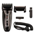 Ckeyin ® Dual-head Electric Rechargeable Beard Hair Shaver Precision Stainless Steel Blades with Pop-Up Trimmer for Men (US/AU/UK Using with Adapter for Plug)