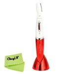 Ckeyin174?Mini Lady Electric EyeBrow Trimmer Body Face Hair Remover Shaver Wet Dry Use ( Red )