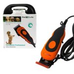 Electric Dog Clippers – Complete Set with Combs and Cleaning Brush – Powerful Motor to Tackle Thick Hair