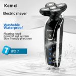 KM-5886 4D 3 In 1 Rechargeable Shaver Washable Five Head IPX7 Rotary Razor Nose Hair Trimmer Clipper by Abcstore99