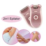 Ckeyin ® 2 in 1 Rechargeable Electric Razor Epilator Tweezer Facial Hair Remover Trimmer for Women Cordless