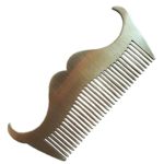 Hot Stainless Steel Beard Comb Mustache Shape Metal AntiStatic Hair Brush Free shipping