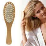 Wooden Hair Vent Brush Keratin Care Beauty SPA Massager Detangling Scalp Comb