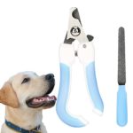 Pet Nail Clipper,Dog Nail Trimmer with Free Nail File and Safety Guard to Avoid Overcutting Sturdy Non Slip Grip For Small Medium Breeds