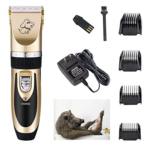 Household Dog Cat Clippers for Grooming, Low Noise Safty Familiy Pets ...