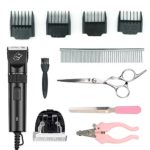 Pet Grooming Clippers, NuoYo Low Noise Professional Cats and Dogs Clippers Hair Trimmers Animal Clippers Gromming Kit 9.19ft/280cm