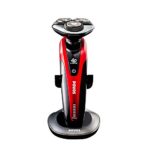 Povos 4D Electric Razor, Mens Rechargeable Rotary Shaver With LED Battery Indicator, Use Wet or Dry