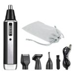 Nose Hair Trimmer for Man Rechargeable – Ear Nose Eyebrow Sideburns Hair Trimmer 4 in 1 Waterproof Beard Trimmer Personal Hair Care Kit By Gedkoa