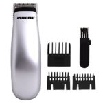 Ladyker Electric Hair Clipper, Battery Powered Cordless Hair Clippers for Adults and Babies, Mini Beard Trimmer Hair Shaver Hair Cutting Tools Portable Grooming Kit with 3 Combs(Silver)