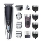 HATTEKER Beard Trimmer Kit For Men Cordless Mustache Trimmer Hair Trimmer Body Groomer Kit Of Nose Hair Trimmer Precision Trimmer Waterproof USB Rechargeable 5 In 1