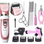 PetPal Low Noise Rechargeable Cordless Pet Dogs and Cats Electric Clippers Full Grooming Trimming Kit Set