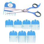 Scaredy Cut Silent Pet Grooming Kit For Cats & Dogs – Quiet Alternative to Electric Clippers For Sensitive Pets – Right-Handed, Blue