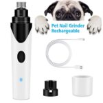 Ultra Quiet Pet Nail Grinder for Dogs Electric Rechargeable USB Charging Dog Nail Grinder Trimmer Clipper for Small Medium Large Dogs Cats and Other Animal Paws