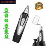 Nose Ear Sideburn Hair Trimmer for Men Women – Professional Cordless Electric Nose Hair Clippers Remover – Vacuum Cleaning System & Water Resistant – Mute Motor & Battery-Operated