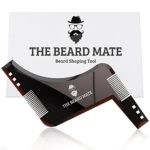 Beard shaping tool & styling template PLUS inbuilt comb for perfect line up & edging, use this amazing beard shaper stencil with a beard trimmer or razor to style your beard & facial hair.