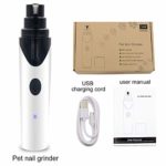 HappyHapi Dog Nail Grinder-Upgraded Electric Nail Trimmer Clipper with USB Charging for Small and Medium Pets-Rechargeable and Easy to Grooming Paws