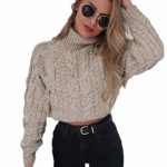 Women’s Casual Long Sleeve Solid Soft Knit Turtleneck Sweater Tops Pullover Dress Sweaters Women