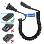 T-Power for Philips Norelco, Remington, Grundig, Braun, Eltron Shaver Power Lead Electric Shavers Razors Cable Universal Shaver Cord, Coiled ((CHECK MODEL LIST IN DESCRIPTION)