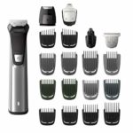 Philips Norelco MG7750/49 Multigroom 7000 Face Styler and Grooming Kit, 23 Trimming Pieces, DualCut Technology, Fully Washable, Reinforced Guards, Rechargeable Battery, Stainless Steel Design