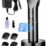 Hair Clippers for Men, Electric Razor Wireless Mens Cordless Self Trimmer Kit, Rechargeable Lithium-ion Battery with LED Display, Charging Stand and Haircut Oil PC1010 Upgraded