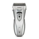 SUPRENT 4-Blade Electric Foil Shaver, Men’s Electric Razor with Lithium Ion Battery and Push-up Precision Trimmer, Safe Travel Lock (Silver)