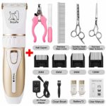 Bojafa Dog Grooming Clippers Low Noise Cordless Pet Hair Grooming Clippers Tools Horse Cat Dog Hair Clippers Shaver Kit