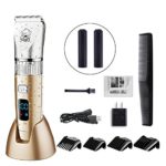 HATTEKER Dog Grooming Clippers Cordless Pet Hair Clippers Trimmer Waterproof Professional Gomming Kit Hair Clipper Set For Dogs Cats Pets Quite USB Rechargeable