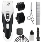 Pet Grooming Clippers Professional Dog Grooming Clippers Cordless Dog Hair Clippers, Electric Quiet Pet Trimmer for Dogs and Cats, Grooming Clippers for Other Animal with 2 Comb Guides