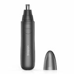 Nose Hair Trimmer, Vodool Nose Ear Hair Trimmer Waterfroof Painless Trimming Electric Nose Ear Hair Trimmer for Men Women with LED Light,Vacuum Cleaning System,Wet/Dry Trimming,Battery-Operated