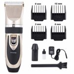 CO-Z Professional Dog Grooming Kit Electric Rechargeable Pet Grooming Clipper Kits Quiet Cordless Dog Cat Hair Groomer Clippers Trimmer