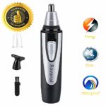 2019 NEWEST Nose Hair Trimmer for Men and Women – Professional Electric Nose and Ear Hair Trimmers/Clippers Removal, Painless Eyebrow Trimming, IPX7 Waterproof, Vortex Cleaning System,Battery-Operated