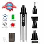 Pretfarver Nose Hair Trimmer Electric 4 in 1 Eyebrow Ear Nose Trimmer Cordless Rechargeable with LED Light Face Body Shaver (Extra Ear Hair Trimmer for Free)
