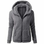 SMALLE ??? Women’s Hooded Sweater Coat Winter Warm Wool Zipper Coat Cotton Coat Outwear