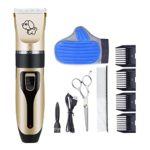 RIRGI Dog Clippers Cat Shaver, Clippers Detachable Blades Cordless USB Rechargeable, Grooming Kit with Scissors, Combs, pet Grooming Glove