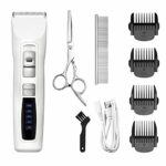 Bousnic Dog Clippers 2-Speed Cordless Pet Hair Grooming Clippers Kit – Professional Rechargeable for Small Medium Large Dogs Cats and Other Pets