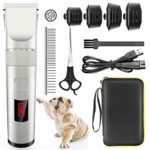 Avaspot Dog Clippers, Professional Cordless Electric Pet Clippers, Low Noise Dog Grooming Clipper Kit Rechargeable Dog Cat Shaver, Hair Trimmer for Thick Coats Small Dog All Pets