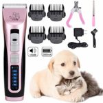 Pet Clippers 3 Speed Professional Pet Electric Clippers Dog Clippers Cordless Rechargeable Low Noise Dog Hair Trimmer Clippers Set for Dogs Cats and Other House Animals