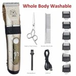 IWEEL Dog Clippers, 2-Speed Professional Rechargeable Cordless Cat Shaver and Low Noise Water Proof Electric Dog Trimmer Pet Grooming Kit Animal Hair Clippers Tool with Scissors Combs
