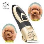 Dog Grooming Kit Clippers, Low Noise?Electric Quiet, Rechargeable, Cordless, Pet Hair Thick Coats Clippers Trimmers Set, Suitable for Dogs, Cats, and Other Pets