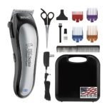 WAHL Lithium Ion Pro Series Cordless Dog Clippers, Rechargeable Low Noise/Quiet Dog Grooming Kits for Hair Cut for Small/Large Dogs, Thick Coats, Cats, by The Brand Used by Professionals. #9766