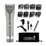 CEENWES Updated Version Professional Hair Clippers Cordless Haircut Kit Rechargeable Hair Trimmer Haircut Grooming kit with 8 Combs & Carrying Bag for Men/Father/Husband/Boyfriend