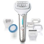 Panasonic Cordless Shaver & Epilator for Women With 7 Attachments, Gentle Wet/Dry Hair Removal, Foot Scrubber & Body Cleansing Brush – ES-EL9A-S