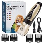 JOBNICE Dog Shaver Clippers Low Noise Rechargeable Cordless Electric Quiet Hair Clippers Set for Dogs Cats Pets