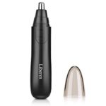 Liberex Electronic Nose Ear Hair Trimmer for Men Women, Painless Trimming, Water Resistant Dual Edge Blades, Battery-Operated, Black Upgraded