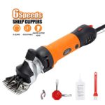 WJCD Sheep Shears Animal Clipper,Alpaca Camels Electric Horse Shears 6 Speeds Electric Hair Trimming Scissors Thick Skin and Heavy Animals Farm Animals Pet Hair Grooming (Sheep Shear Orange)