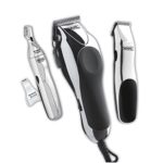 Wahl Clipper Home Barber Clipper Kit with hair clipper, beard trimmer, personal trimmer, haircutting at home in a professional style by the Brand used by Professionals #79524-3001